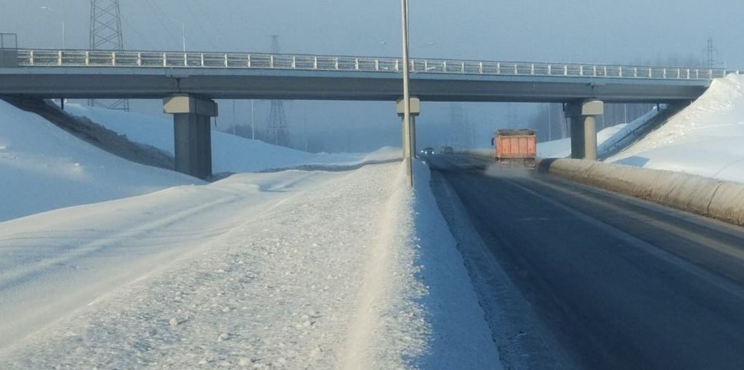 На трассе Кунгур-Соликамск почти на 100 процентов готов новый путепровод длиной 77,8 метров