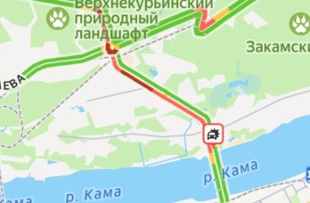 В Перми авария на Коммунальном мосту спровоцировала огромную пробку